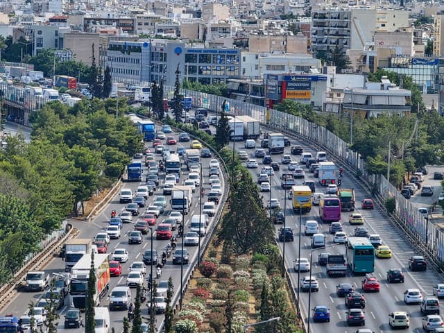 Traffic congestion in Athens