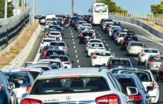 Heavy Traffic in Attica, Greece