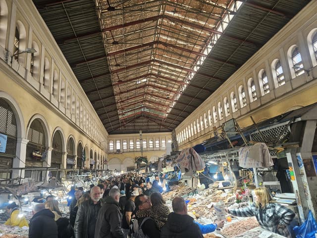 Varvakeios Fish Market Bustles for Clean Monday