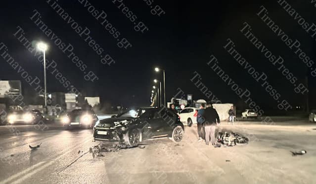 Motorcycle-Car Collision in Larissa, Rider Injured