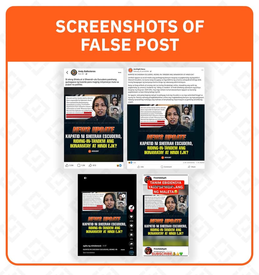 Fact Check: Ephraim Escudero's Death and 'Riding in Tandem' Claims