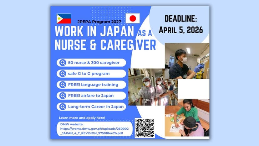 Philippines Opens Applications for Nurses and Careworkers in Japan
