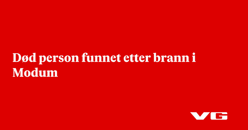 Fatal Fire in Modum, Norway