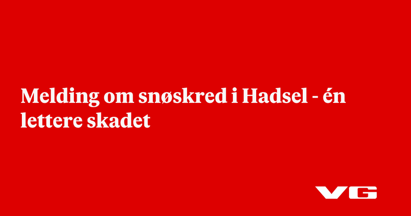 Snow Avalanche in Hadsel, Norway