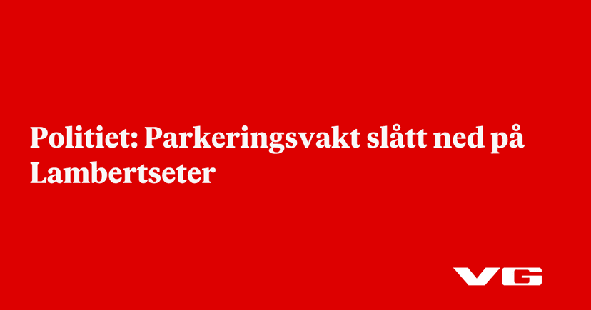 Parking Attendant Assaulted in Lambertseter, Oslo