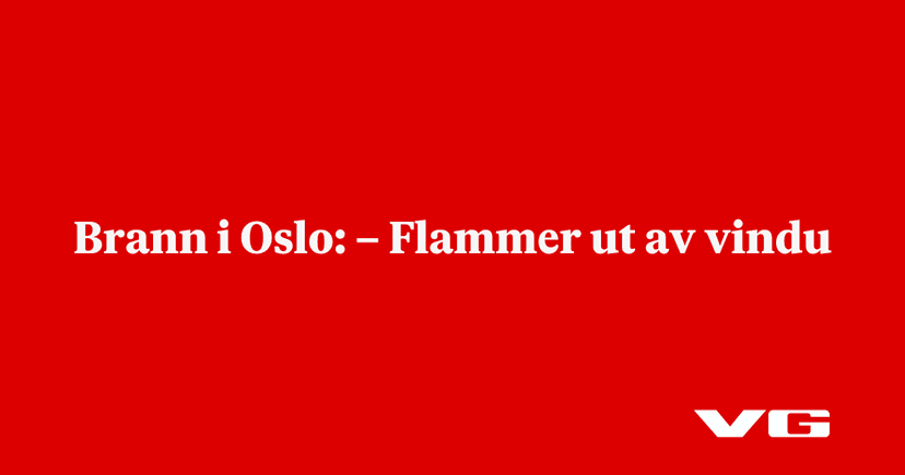 Fire Breaks Out in Oslo Apartment Building