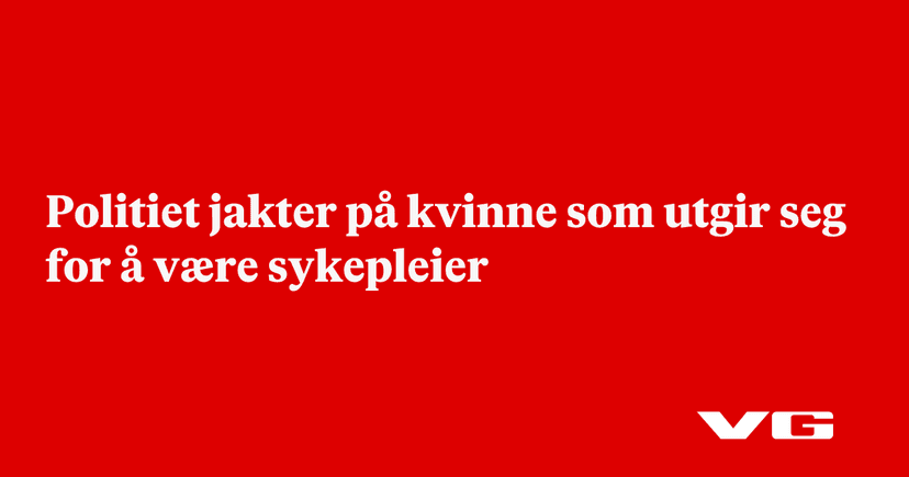 Oslo Police Hunt Woman in Nurse Uniform Suspected of Elder Fraud