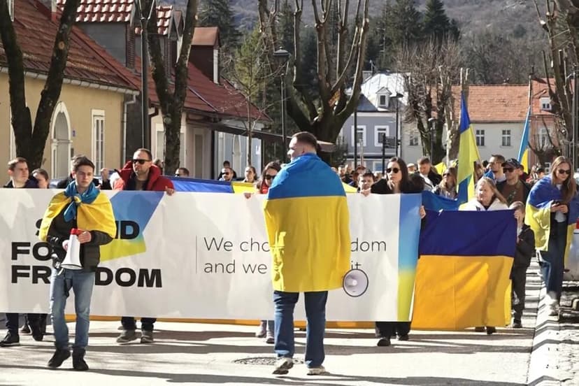 Cetinje Marks Anniversary with Solidarity Walk for Ukraine