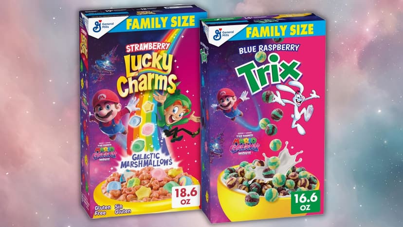 Trix and Lucky Charms Have Dropped New Super Mario Galaxy Movie Cereals
