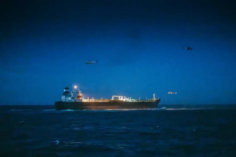 Russian oil tanker seized by Belgian armed forces in North Sea