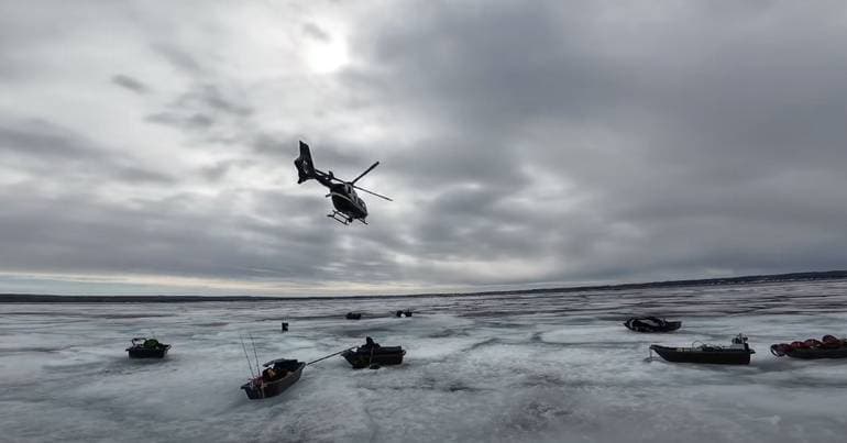23 Fishermen Rescued from Drifting Ice Floe in Canada