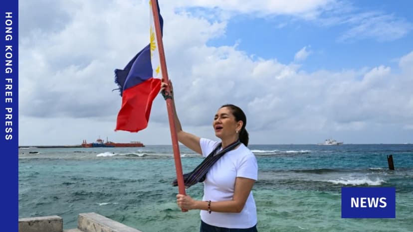 Philippine senator calls out China during visit to disputed island