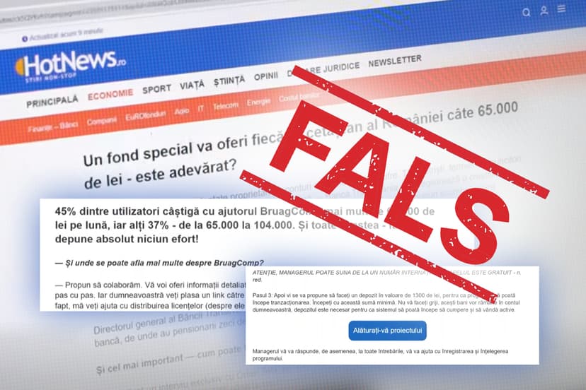 Romanian Ministry of Internal Affairs Warns of Fake HotNews.ro Site Spreading 65,000 Lei Scam