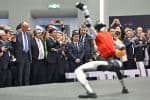 Chinese staged a technological performance for Merz: Organized a robot fight