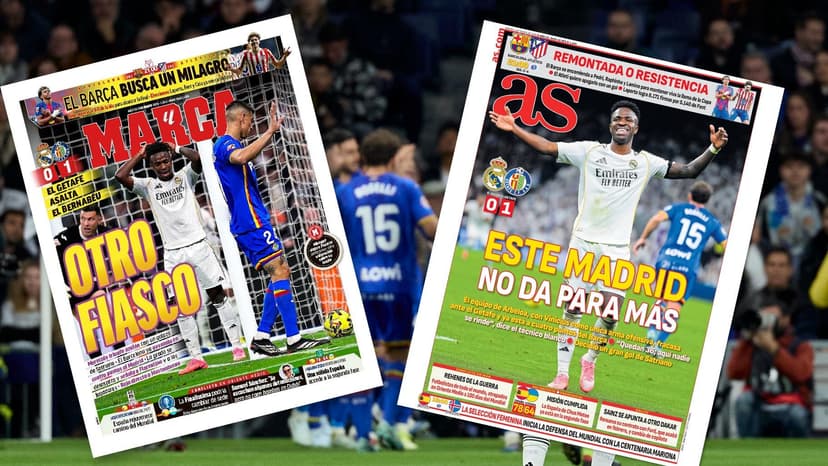 "New fiasco", "KO", "incapable of doing better"... The Spanish press disheartened after Real Madrid's new defeat