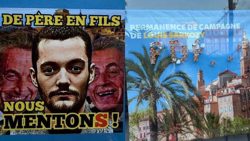 Louis Sarkozy's Campaign Office Vandalized in Menton