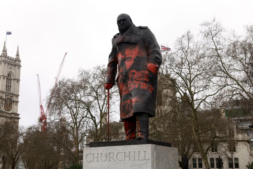 Man Arrested for Vandalizing Winston Churchill Statue in London