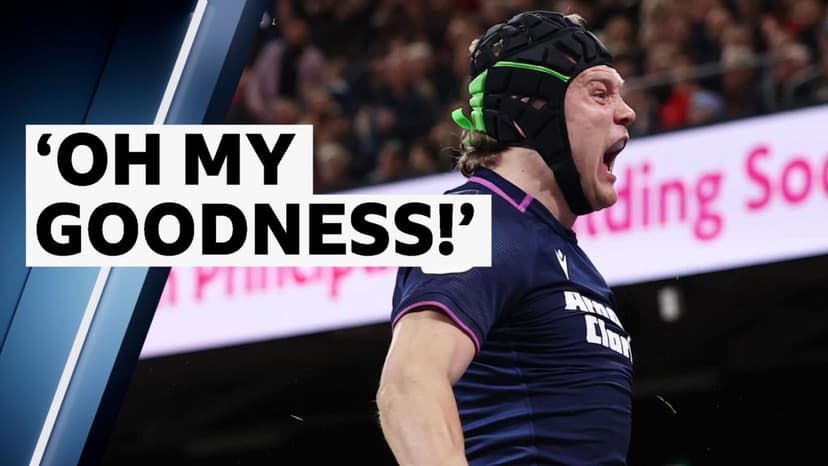 Scotland Scores Try from Kick-Off Against Wales