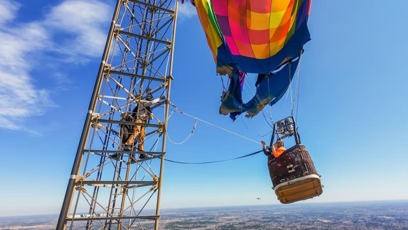 Dramatic Hot Air Balloon Rescue 900ft in the Air in Texas