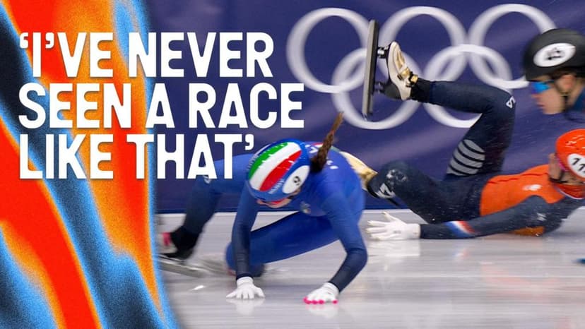 Six Athletes Crash in 'Extraordinary' Olympic Speed Skating Semi-Final