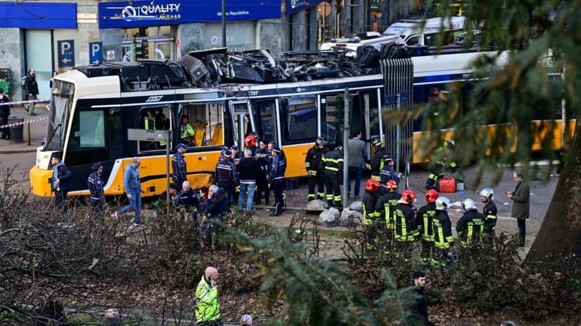 Two dead and 38 injured after tram derails in Milan