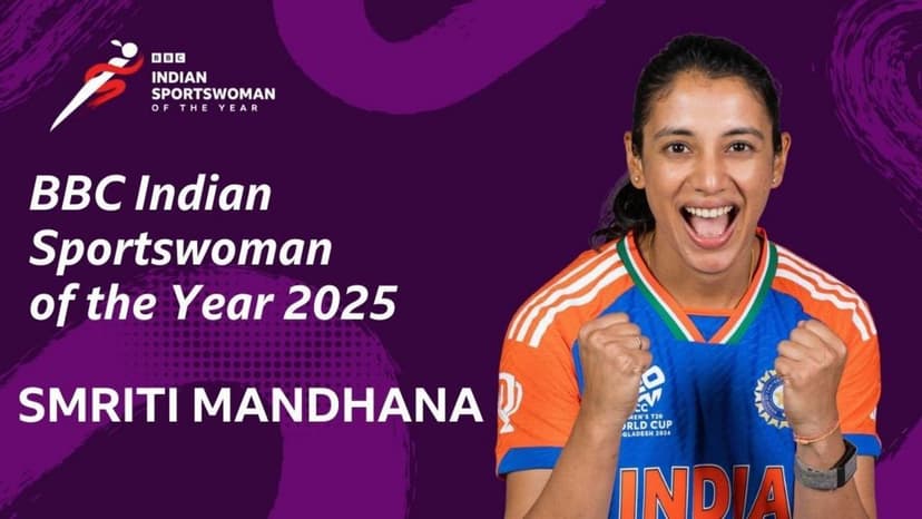 Smriti Mandhana Crowned BBC Indian Sportswoman of the Year