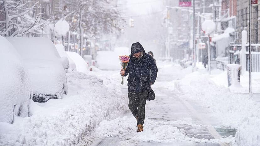 US East Coast Hit by Major Snowstorm, Thousands of Flights Cancelled
