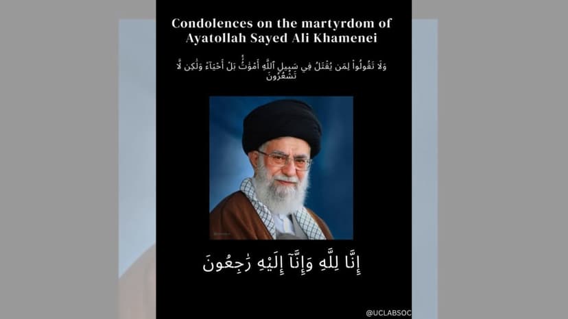 'Like death of pope': UCL Ahlul-Bayt Islamic Society doubles down on mourning 'beloved' Khamenei