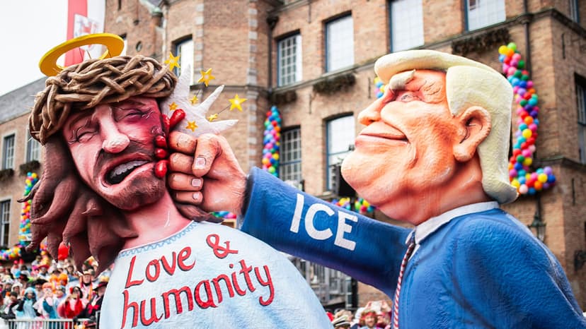 Donald Trump Mocked with Satirical Floats at German Presidents Day Festival