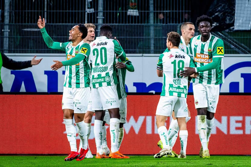 Rapid Vienna Secures 2-0 Victory Against WAC Amidst Low Attendance