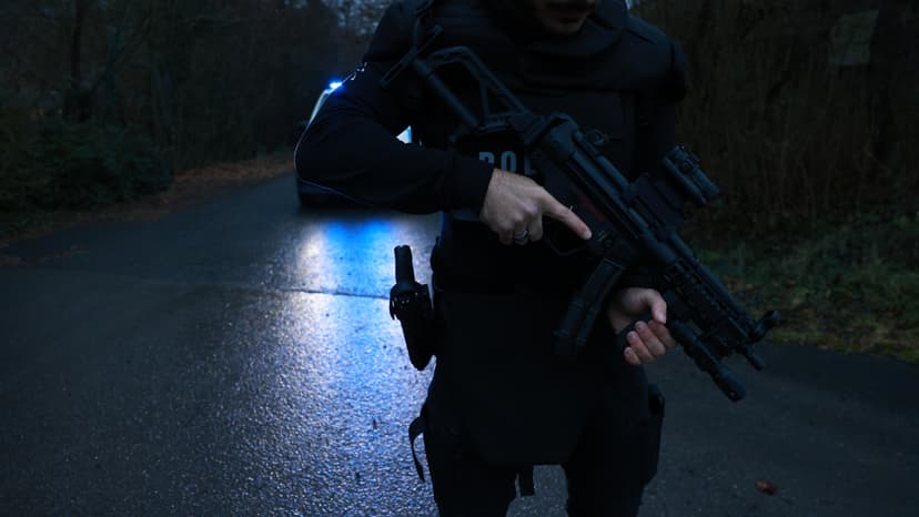 Police special unit searches apartment in Kirchberg, Luxembourg