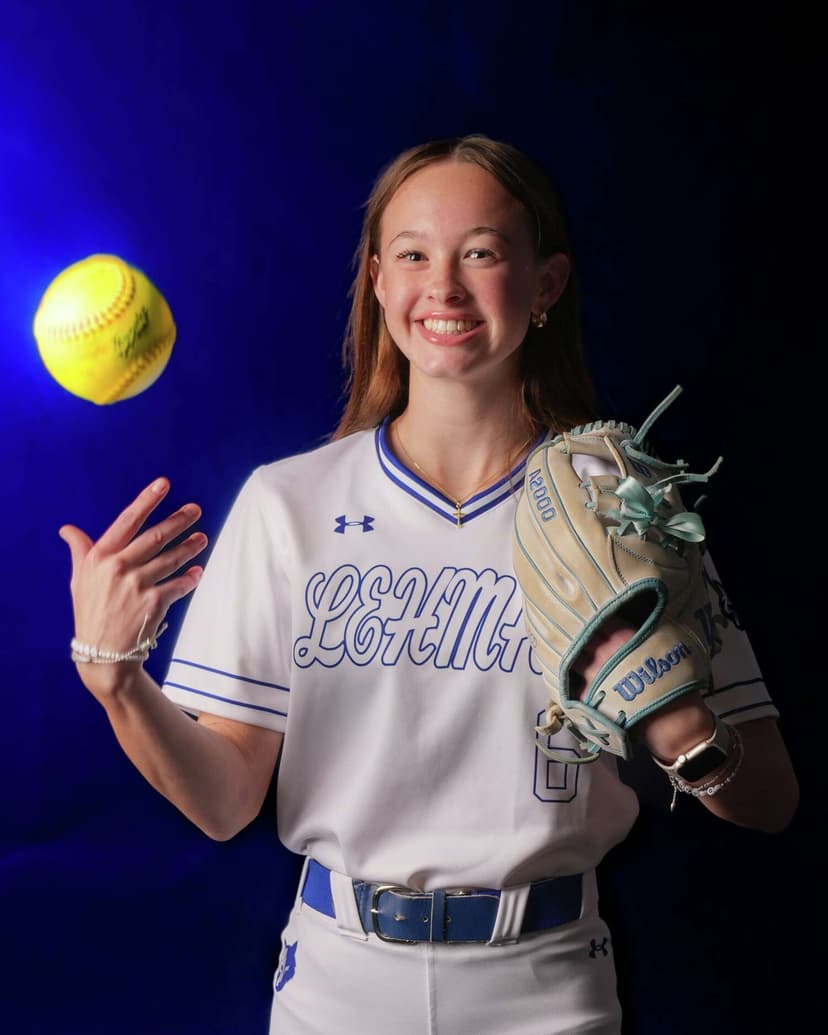 Among Lehman softball player Kaitlin Uptmore's favorite things: Pop-Tarts, bubble braids