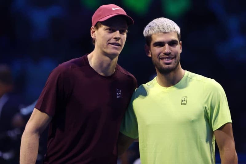 The Instagram following totals of Carlos Alcaraz, Jannik Sinner and Novak Djokovic