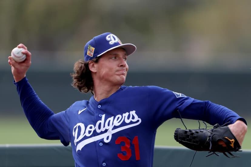 'Just go out and pitch.' Dodgers' Tyler Glasnow is efficient in his first spring start