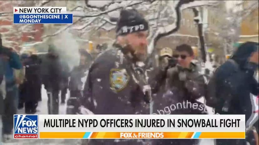 Mamdani Comments on Viral Video of NYPD Cops Pelted with Snowballs