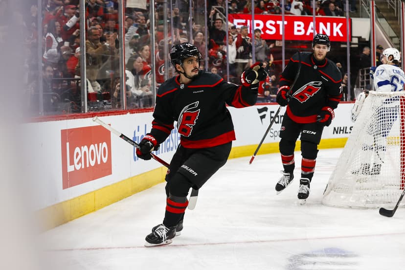 Hurricanes hold off Lightning, 5-4, in first game back after Olympics