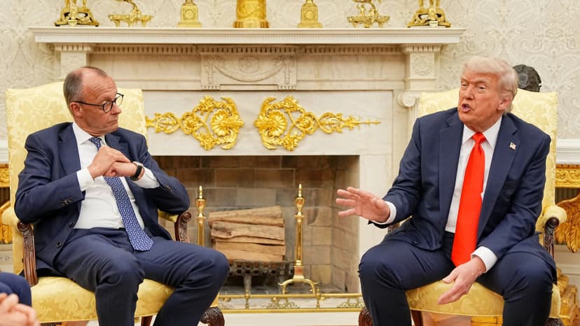 Balanceakt im Oval Office: Merz hat einen Vier-Punkte-Plan für den Tag danach im Gepäck