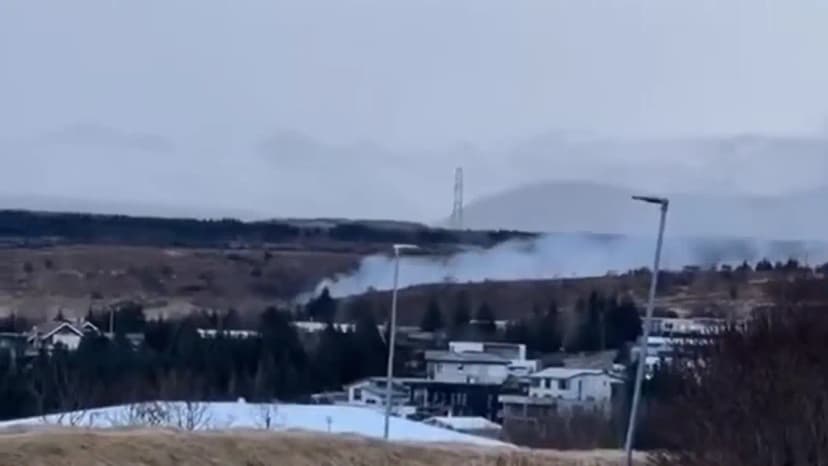 Brush Fire Reported Near Elliðavatn in Iceland