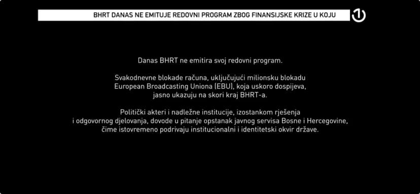 BHRT suspended program broadcasting