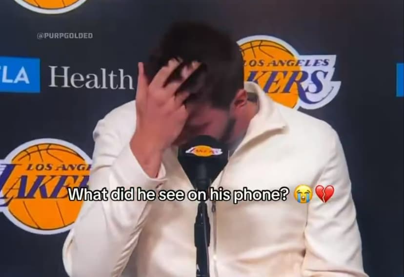 After the divorce everyone is talking about: Dončić looked at his mobile during the conference and immediately grabbed his head, millions saw the video (VIDEO)