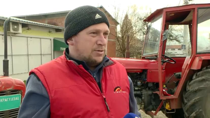 Road Blocked in Kragujevac-Topola, Serbia