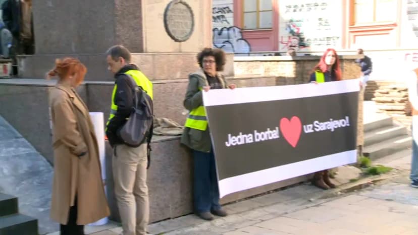 Belgrade Solidarity March for Sarajevo Tram Incident Victims