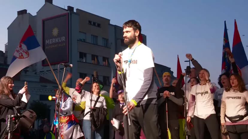 Protests in Niš, Serbia, call for early elections