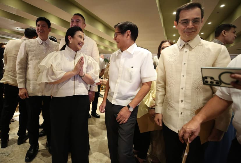 Solon: Nice to see Marcos, Robredo working, not engaging in politics