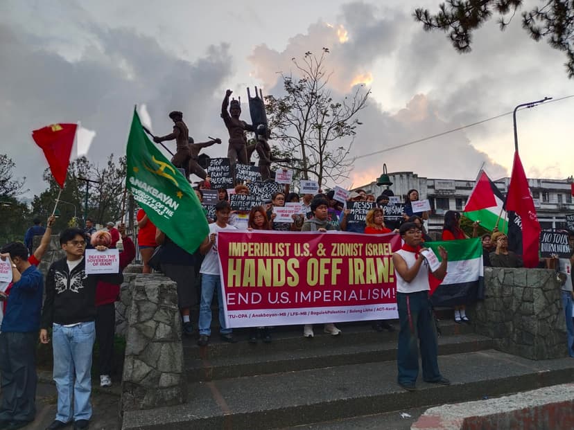 Baguio youths, activists stage anti-war protest