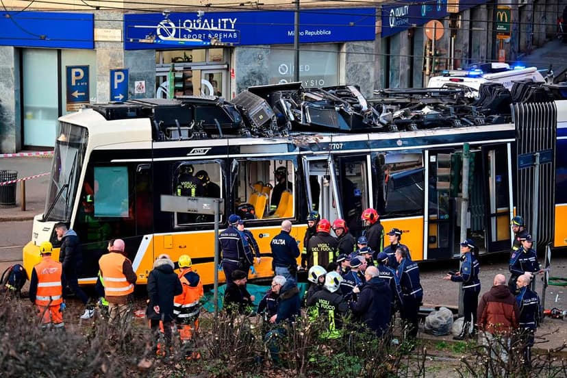 Tram Accident in Milan Kills Two, Injures 39