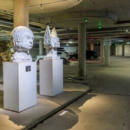 Estonia's First 'Drive-In' Art Exhibition Opens Under Freedom Square