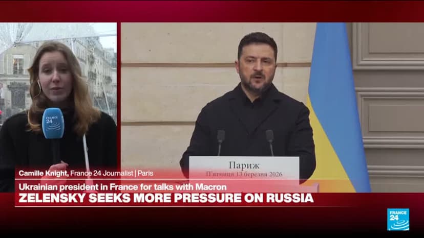 Zelensky in Paris: Macron vows to keep support for Ukraine
