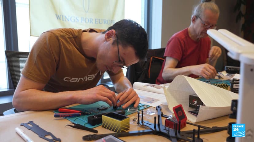 In Brussels, volunteers assemble drones to be sent to Ukraine