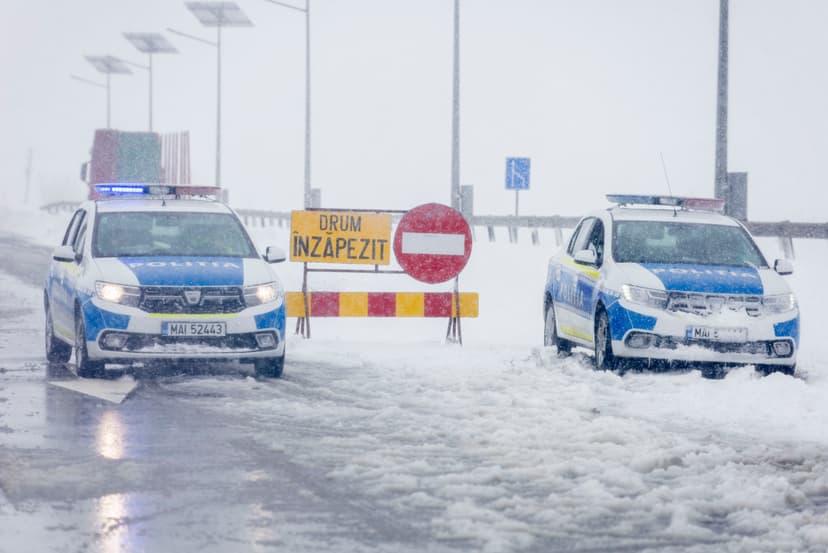 Heavy Snowfall Disrupts Romania: Flights Canceled, Ports Closed, Train Delays